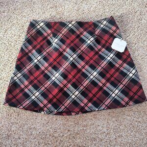 Altar'd State Red plaid Gwen mini skirt-Small New with Tags